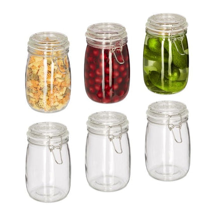 1000 ml konservēšanas burciņu komplekts, 6 gab.