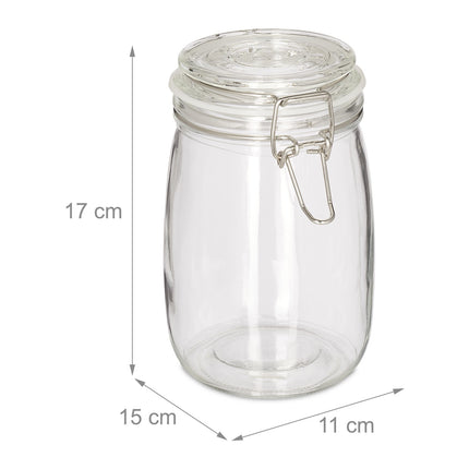 1000 ml konservēšanas burciņu komplekts, 6 gab.