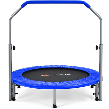 Ø101 cm saliekams mini batuts fitnesa batuts ar regulējamu augstumu, zils + melns