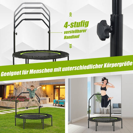 Ø101 cm mini batuts ar regulējamu augstumu rokturi un 2 pretestības lentēm, zaļš