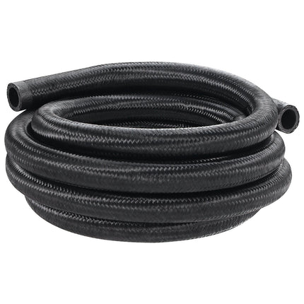 10AN Fuel Line Kit, 10 Ft Braided Hose, 7 Swivel Fittings, Black