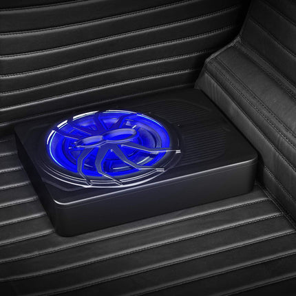 10-Inch Underseat Car Subwoofer 440W, Built-In Amp