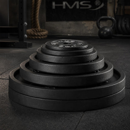 10 kg čuguna svara plāksne, 31 mm caurums, melna