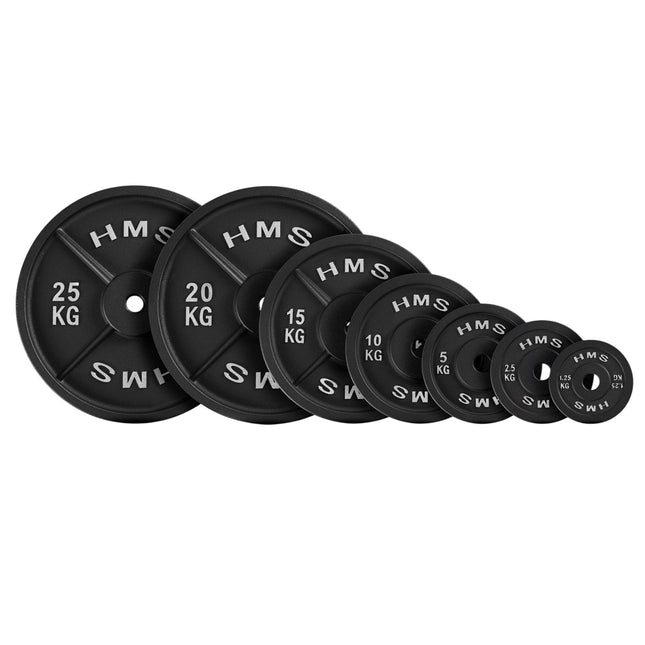 10 kg čuguna svara plāksne, 31 mm caurums, melna