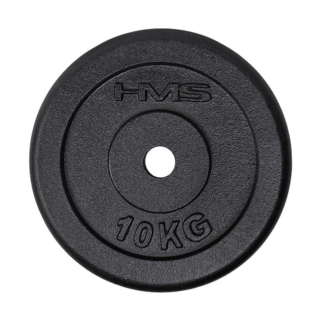 10 kg melns svara disks - čuguns