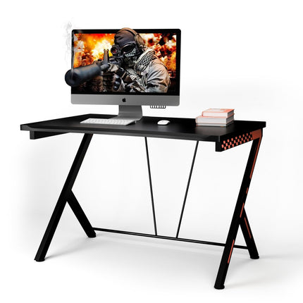 116 cm spēļu galds ar ergonomisku dizainu 116 x 75 x 77 cm melns