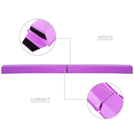 117 cm vingrošanas līdzsvara sija, treniņu vingrošanas sija, izturīga, fitnesa, PU, violeta