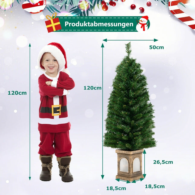 120 cm iepriekš apgaismota mākslīgā Ziemassvētku eglīte ar taimeri