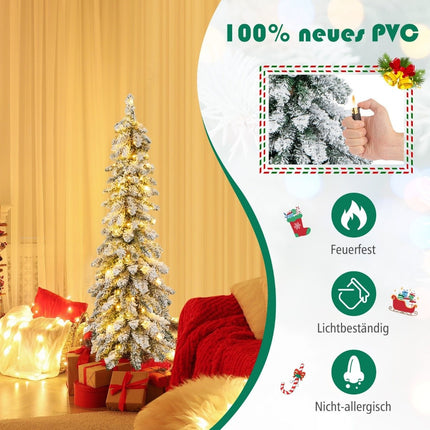 120 cm augsta mākslīgā Ziemassvētku eglīte ar 225 PVC zaru galiem un 100 LED gaismiņām