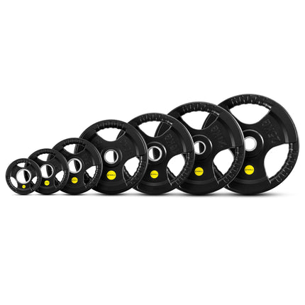 1,25 kg olimpiskais gumijas trīsdaļīgais svara disks