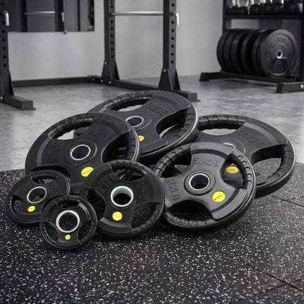 1,25 kg olimpiskais gumijas trīsdaļīgais svara disks