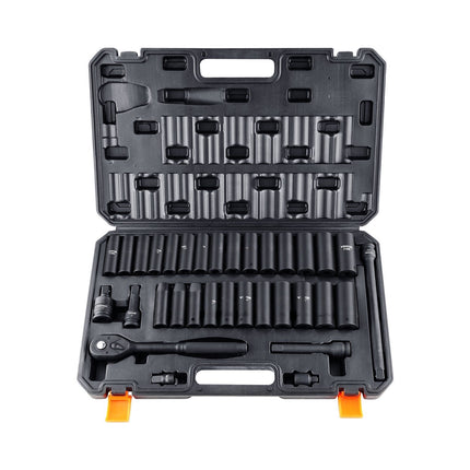 1/2-Inch Drive Impact Socket Set, 33-Piece SAE/Metric