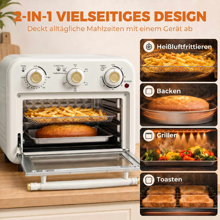 12 l gaisa fritētavas krāsns, 5 programmas, trauku mazgājamā mašīnā mazgājama, 1200 W