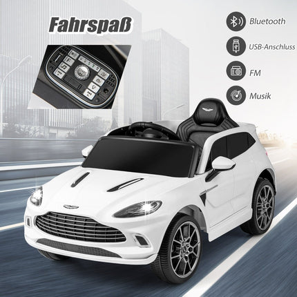 12V Aston Martin DBX children's car with 2.4G remote control 1.4-2.5 km/h white