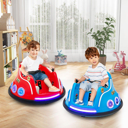 12 V bērnu bufera automašīna ar 360° griešanos, mūziku un tālvadības pulti
