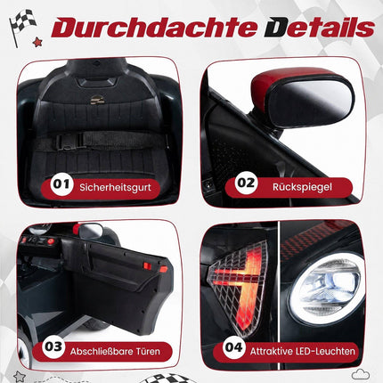 12 V bērnu elektromobilis, BMW Mini dizains, melns, tālvadības pults