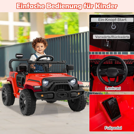 12 V bērnu elektromobilis ar tālvadības pulti, mūziku, LED gaismām