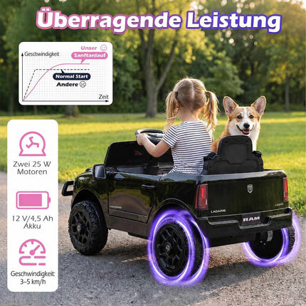 12 V bērnu elektriskā braucamā automašīna, melna, 2 motori, vecums 3+