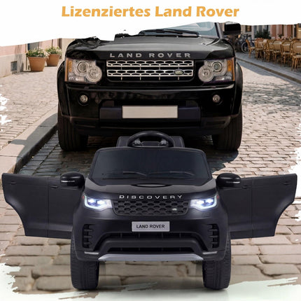 12 V bērnu elektriskā braucamā automašīna, tālvadības pults, LED, mūzika, melna