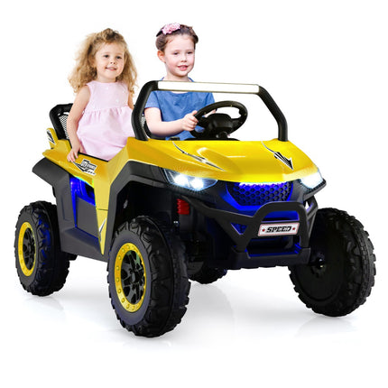 12 V bērnu braucamais ratiņi, 2 sēdvietas, tālvadība, piekare
