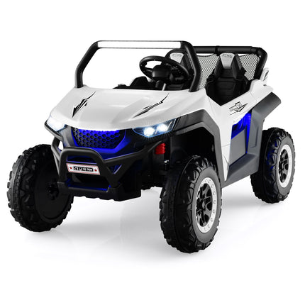 12 V bērnu braucamais UTV, tālvadības pults, 2 sēdvietas, balts