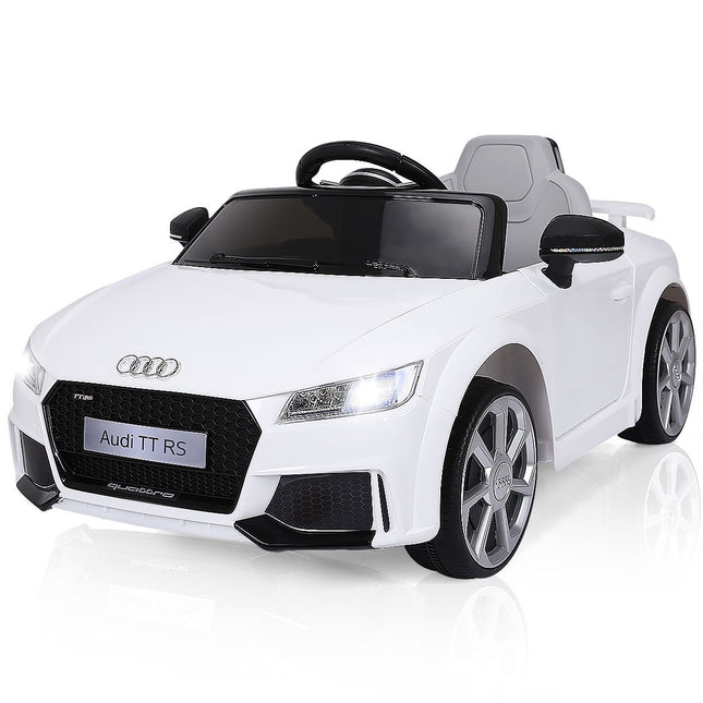 12 V bērnu automašīna ar 2 motoriem, MP3 un mūziku, 104 x 63,5 x 45,5 cm, balta