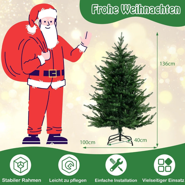 136 cm mākslīgā Ziemassvētku eglīte ar 180 LED gaismiņām