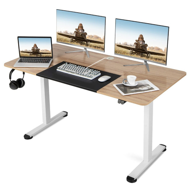 140 x 70 cm elektriski augstumā regulējams rakstāmgalds, dabīgs