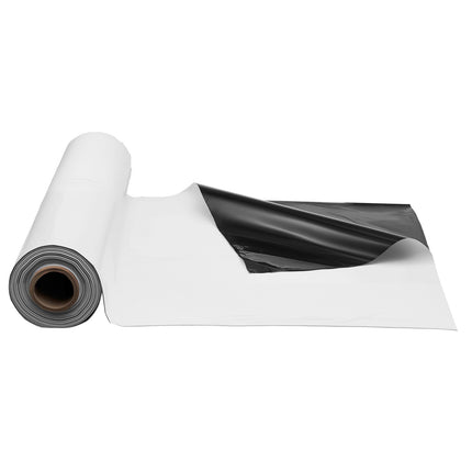 14 Mil Plastic Sheeting Roll – 10 x 100 Ft, Black White