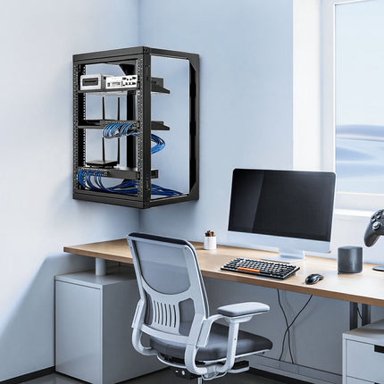 15U Wall Mount Server Rack, 19-Inch, 150 lb Capacity