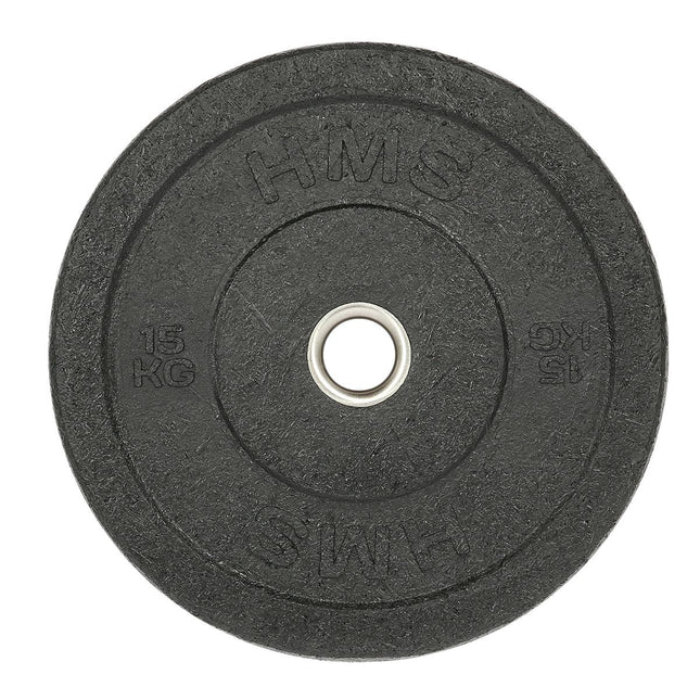 15 kg melna olimpiskā bufera plāksne