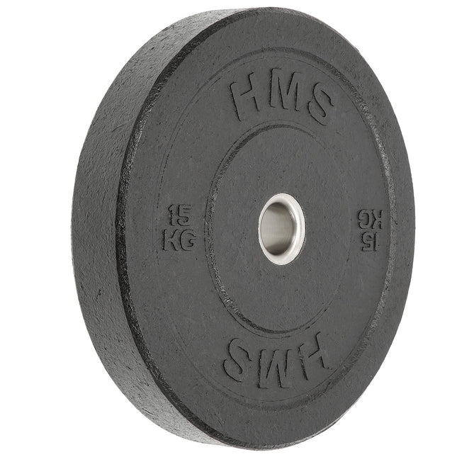 15 kg melna olimpiskā bufera plāksne