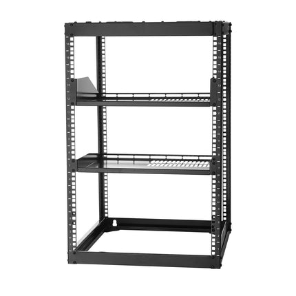 16U Open Frame Network Rack, 585mm Depth, 4-Post