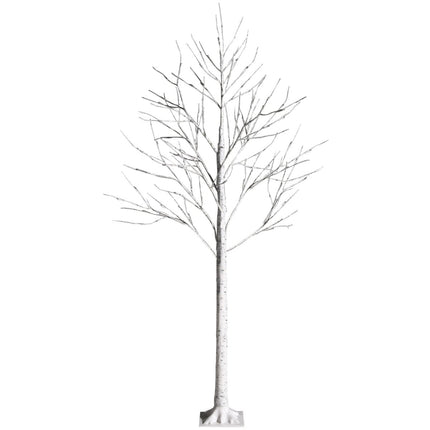 180 cm mākslīgā bērza koks ar 96 LED gaismām