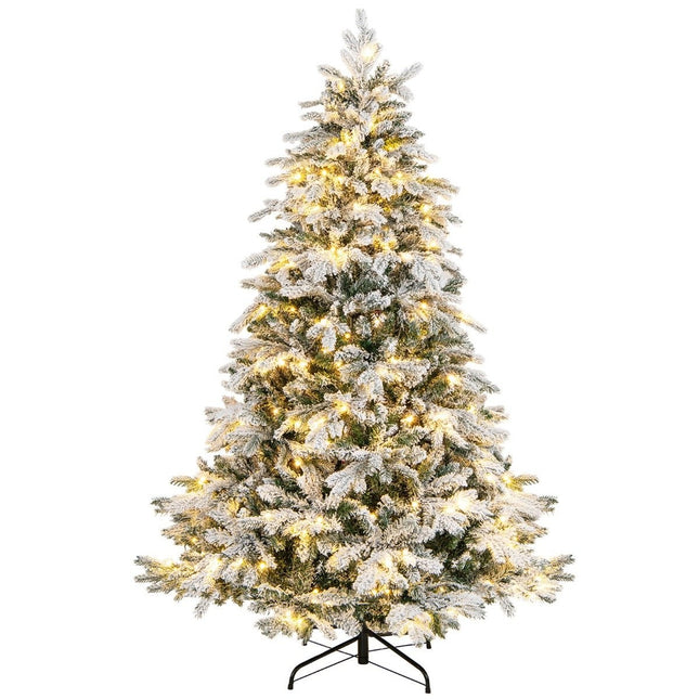 180 cm mākslīgā Ziemassvētku eglīte ar 260 silti baltām LED gaismām