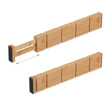 18-piece bamboo drawer divider set