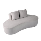 199 cm Gray Sofa Bed with 2 Cushions, Low Backrest