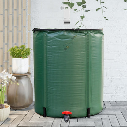 200L Foldable Rain Barrel Collapsible Water Tank Collecting Rainwater