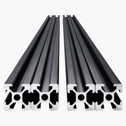2020 T-Slot Aluminum Extrusion, 4 Pack 1200mm Black