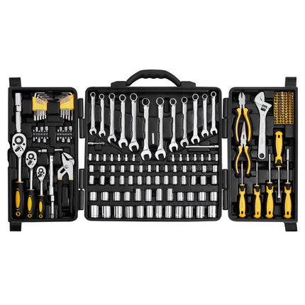 207-Piece Mechanics Tool Set, SAE Metric, 3 Drive Sizes