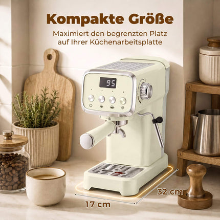 20 bāru espresso automāts ar piena putotāju, 1,2 l tvertne