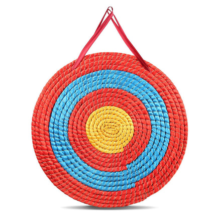 20-Inch 3-Layer Straw Round Archery Target With Handle