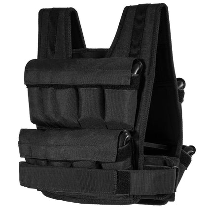 20 kg svara veste ar noņemamiem svariem, melna