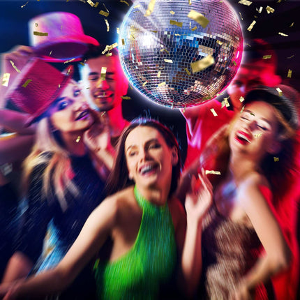 20 cm Disco Ball with Motor and LED Lights