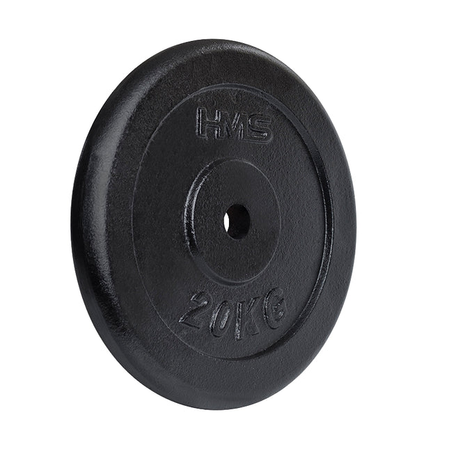 20 kg melns svara disks spēka treniņiem