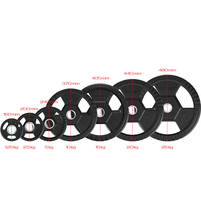 20 kg olimpiskais svara disks - melns