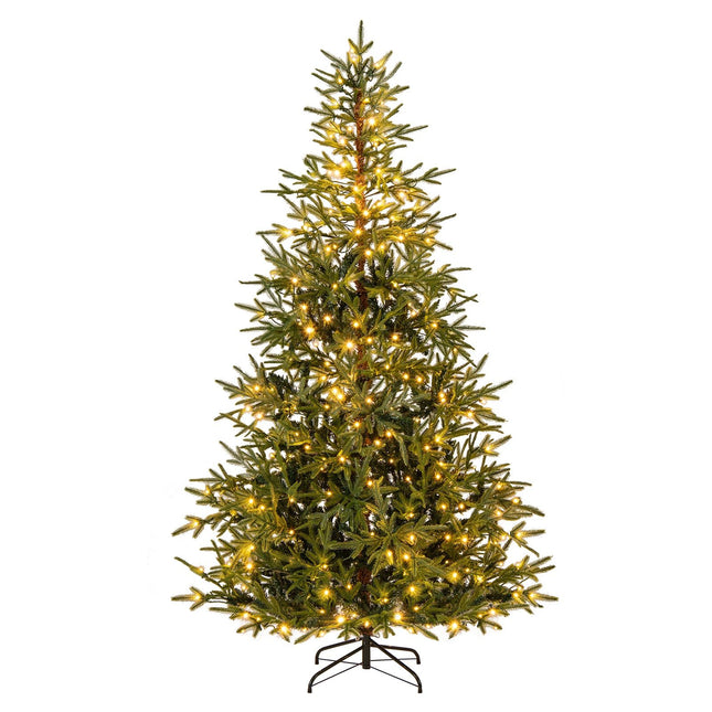 210 cm mākslīgā Ziemassvētku eglīte, 250 daudzkrāsu LED diodes