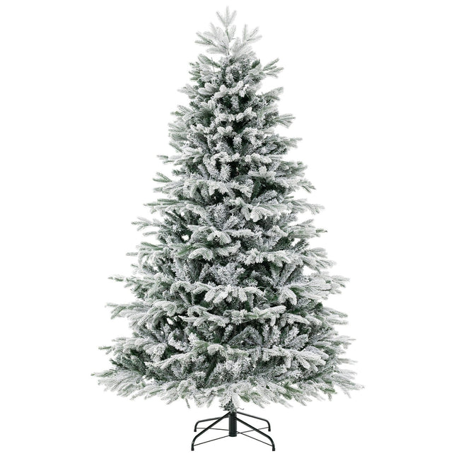 210 cm mākslīgā Ziemassvētku eglīte ar sniegu un 450 LED diodēm