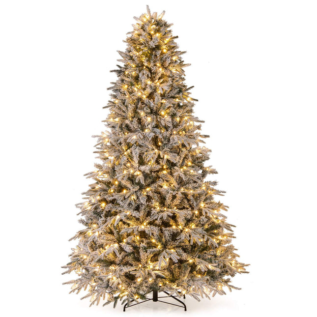 240 cm sniega klāta mākslīgā Ziemassvētku eglīte, 460 LED diodes