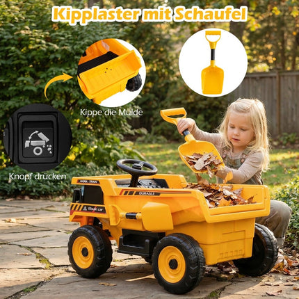 24 V bērnu elektriskais pašizgāzējs ar tālvadības pulti, dzeltens